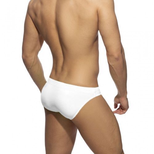 Mens Solid Swim Briefs,Sexy Bikini Swimwear Surfing Swimming Trunks（White）