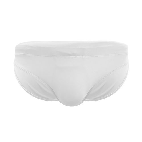 Mens Solid Swim Briefs,Sexy Bikini Swimwear Surfing Swimming Trunks（White）