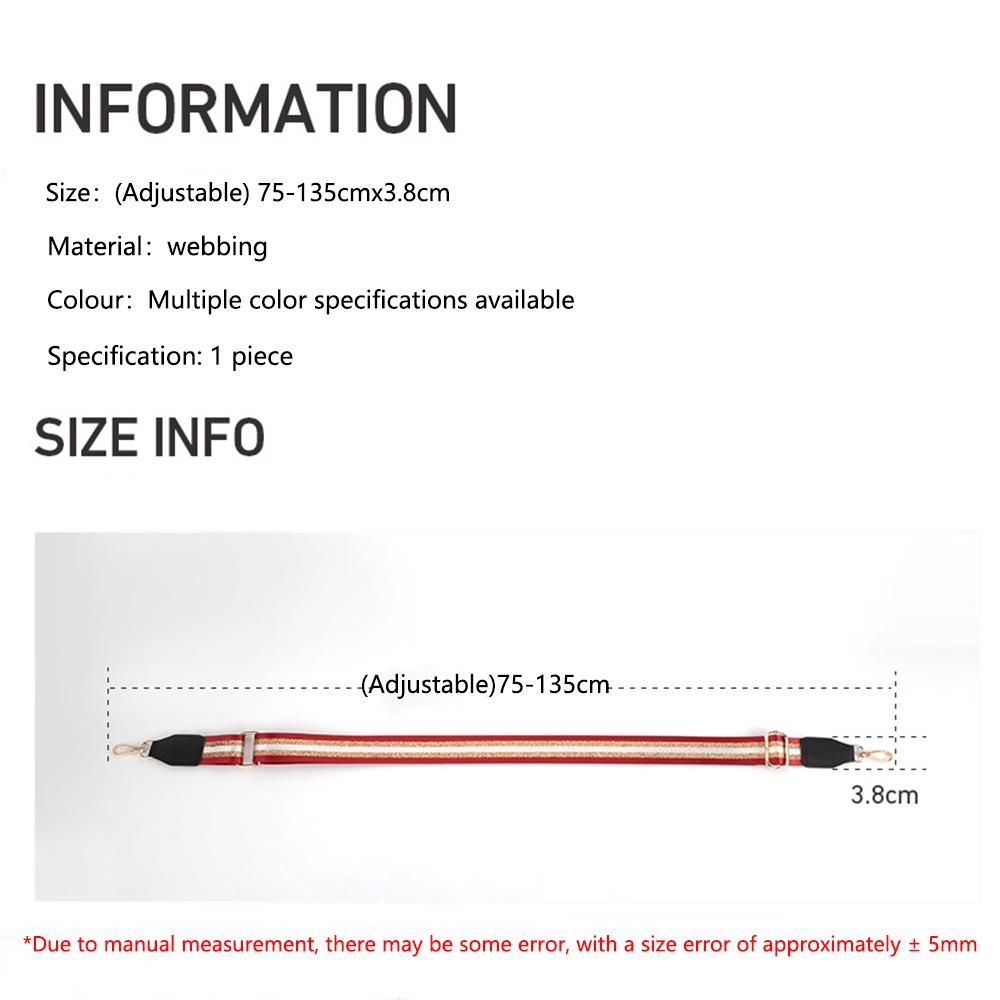 Adjustable shoulder bag strap for crossbody handbag strap fashionable Colourful wallet woman accessories replaceable bag bandage