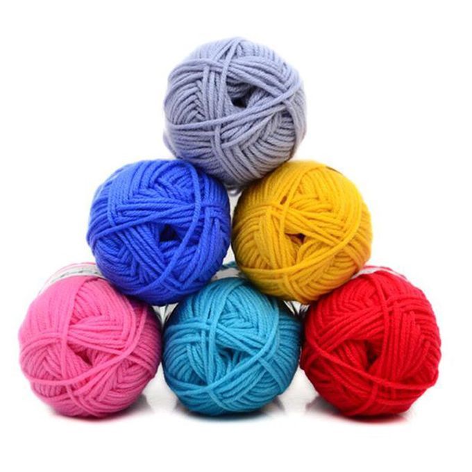 4 Strands Of Milk  Otton Baby Wool  Hildren'S Hand- Ed Hand-Knitted Thread Worsted Hand-Knitted Wool-19 Bla K
