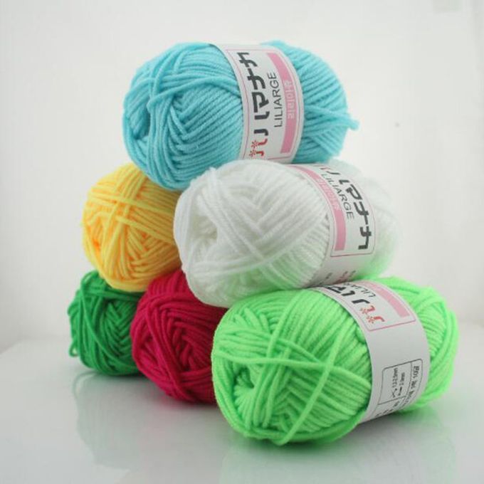 4 Strands Of Milk  Otton Baby Wool  Hildren'S Hand- Ed Hand-Knitted Thread Worsted Hand-Knitted Wool-19 Bla K