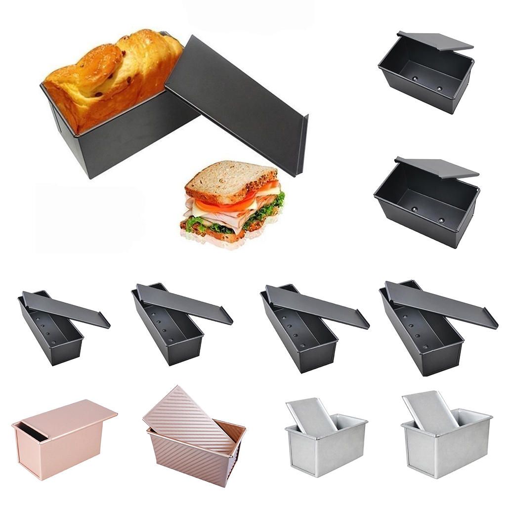 Non-Stick Bread Loaf Meatloaf Pan With Lid Metal Toast