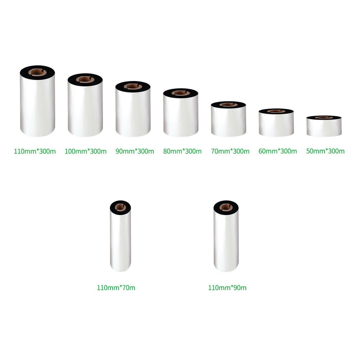 Thermal Transfer Ribbon Manufacturers Supply Barcode Printer Ribbon Wax & Resin Mixture Material Printer Ribbon Scratch Resistant 1Inch Core 60mm*300m
