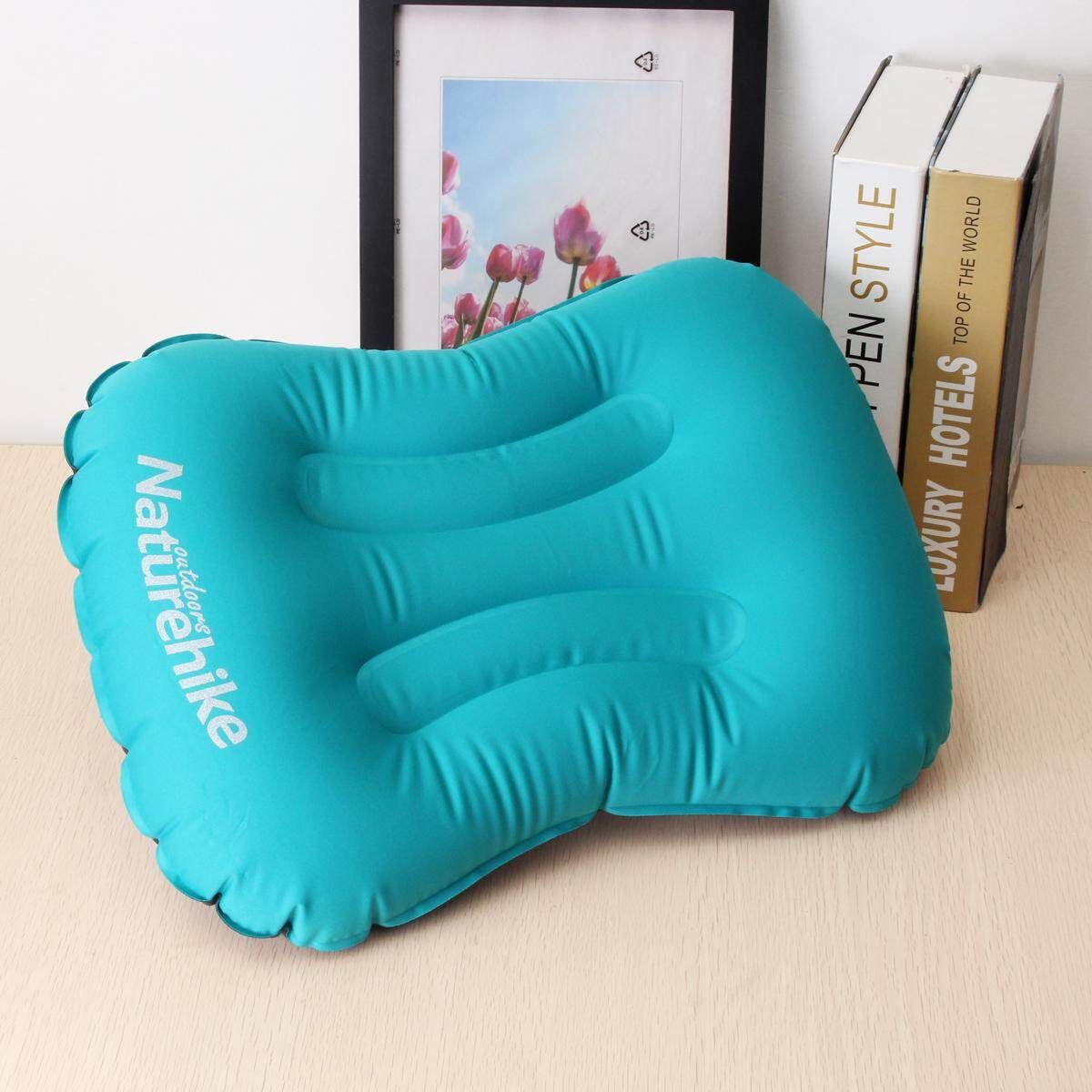Gonflable Coussin Oreiller Outdoor Rest Camping Voyage Bureau +1 Sac Blue