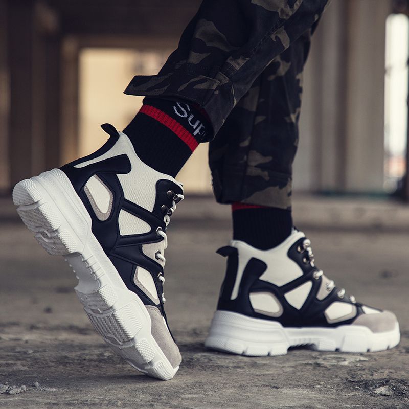 2021 Men Classic Running Sneakers - Black/White