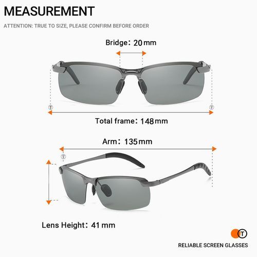 Photochromic Sunglasses With Polarized Lens Anti Glare Driver Sunglasses