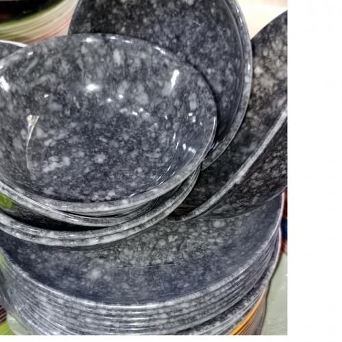 12 Pieces Unbreakable Ceramic Flat And Soup Plates