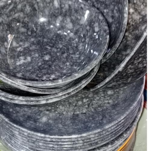 12 Pieces Unbreakable Ceramic Flat And Soup Plates
