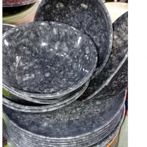 12 Pieces Unbreakable Ceramic Flat And Soup Plates