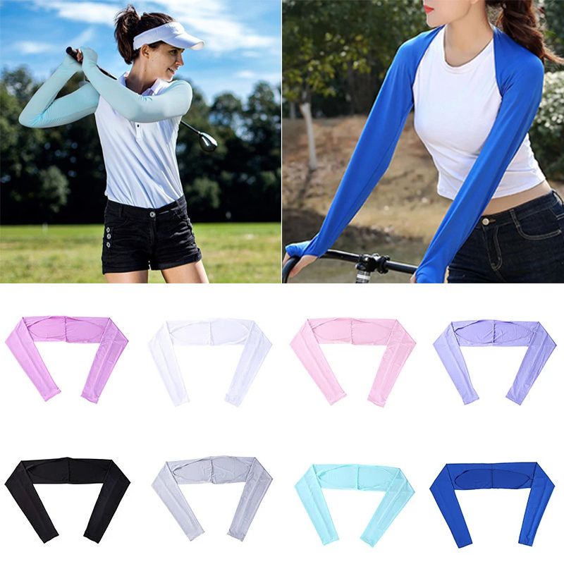Long Gloves Sun UV Protection Hand Protector Cover Arm-Blue