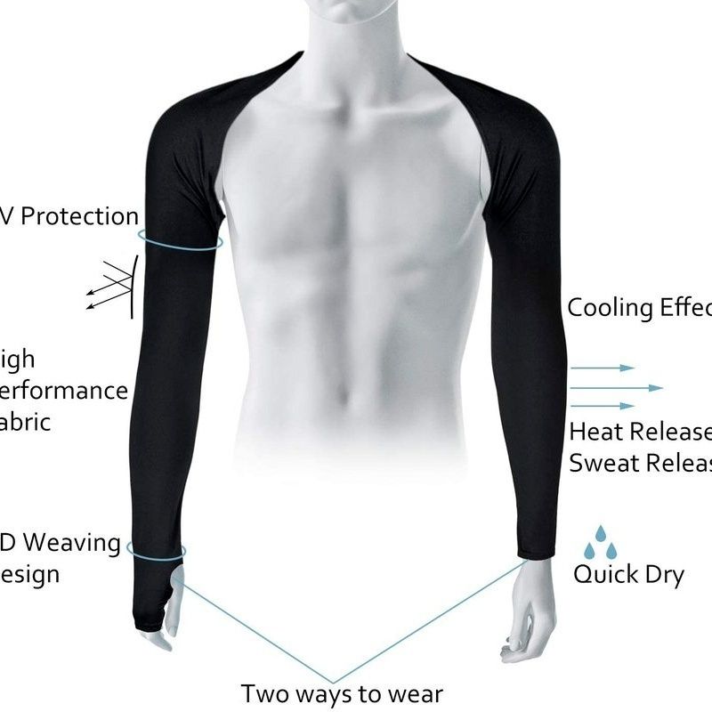 Long Gloves Sun UV Protection Hand Protector Cover Arm-Blue