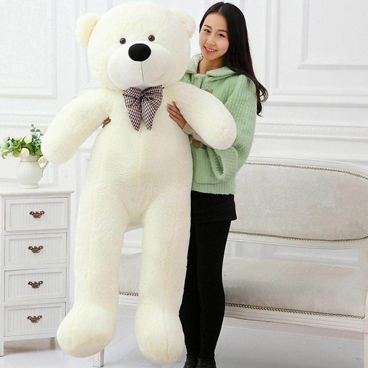 180cm Giant White Teddy Bear CASE COVER NO FILLED COTTON Huge Plush Toy DIY Gift 180cm