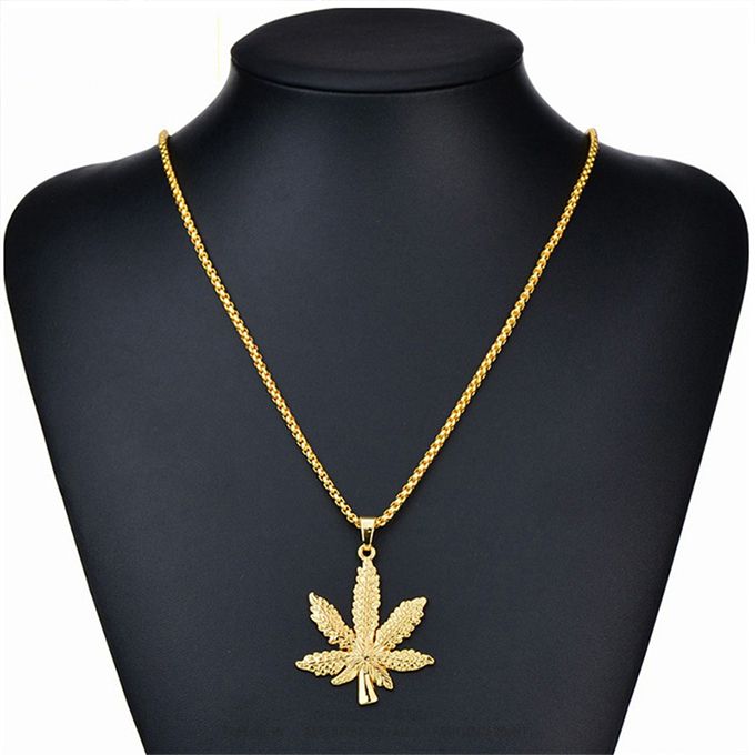Maple Leaf Necklace Cuban Chain Necklaces For Couple Jewelry Anniversary Gift