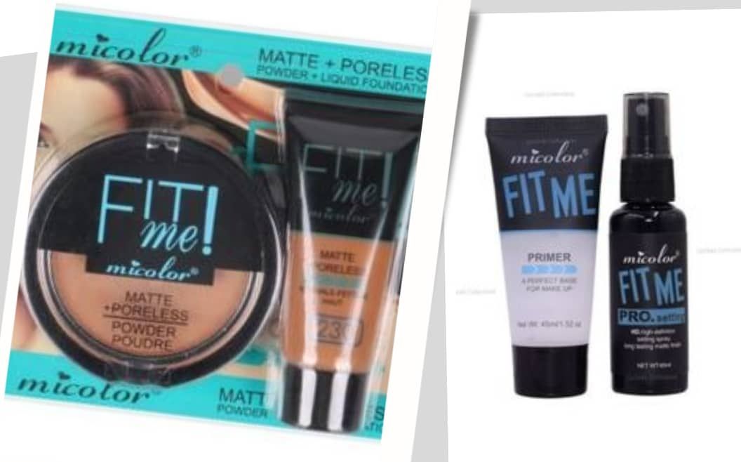 Poreless Powder+Liquid Foundation+Primer+Finish Spray(4pcs)