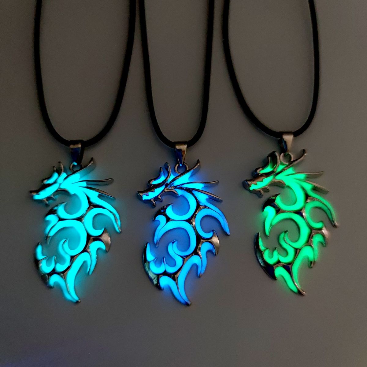 Luminous Fire Dragon Pendant Necklace Glow In Dark