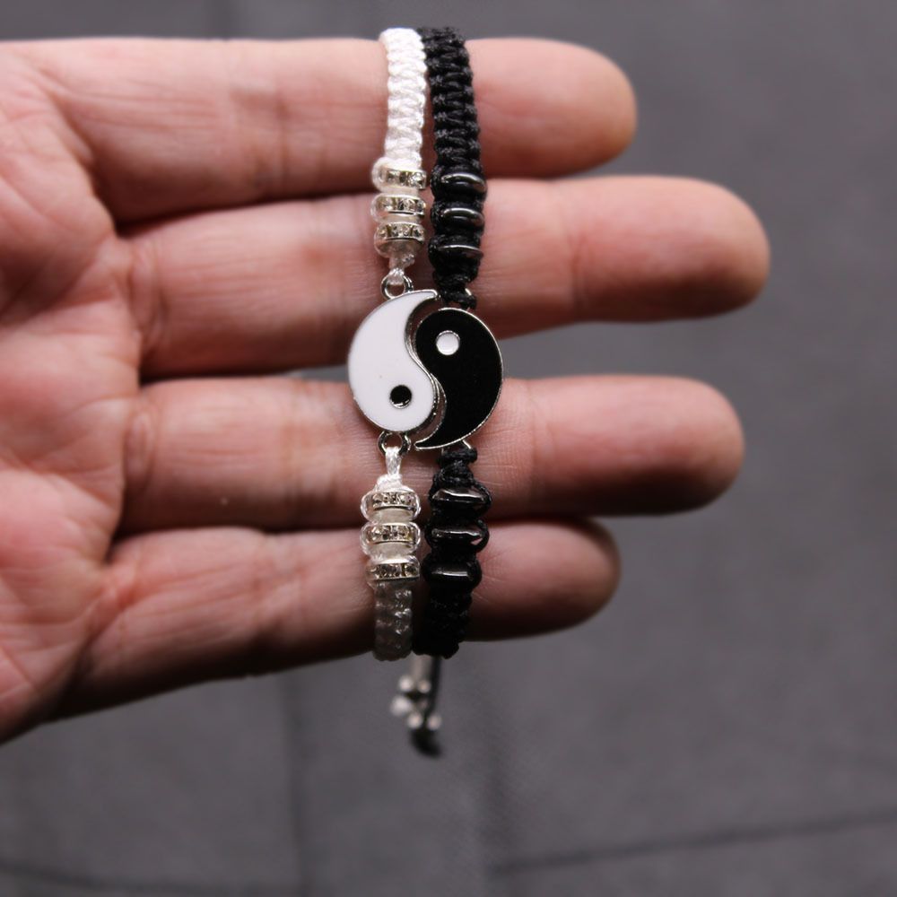 2Pcs/Set Couple Yin-Yang Tai-Chi Bracelets For Best Friends Lovers Valentines