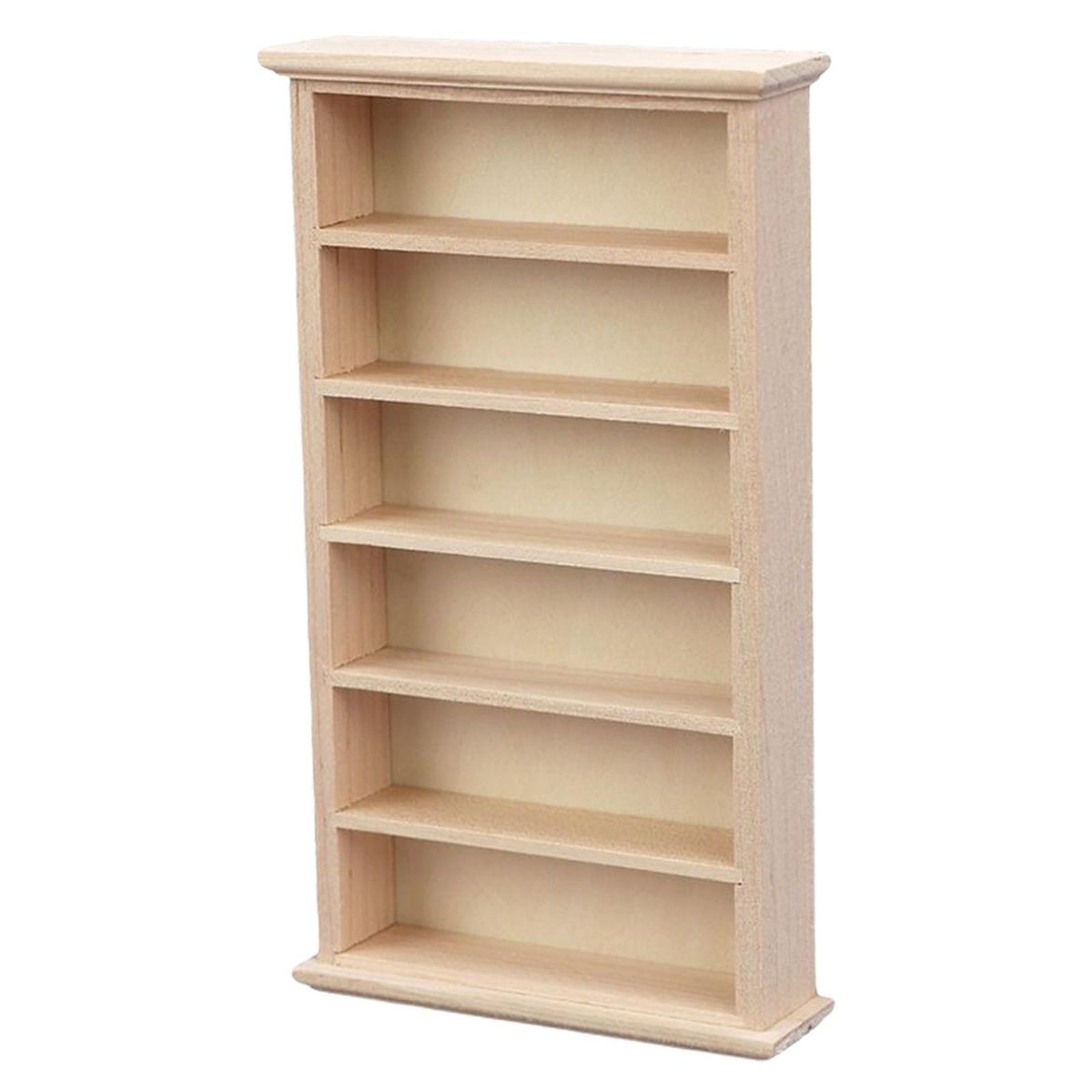 Wooden 1/12 Scale Bookshelf Organizer Cupboard With