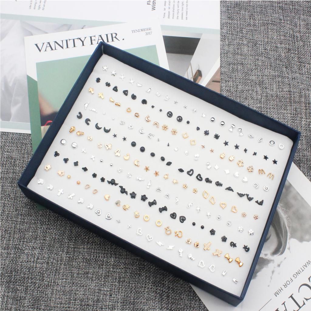 100 Pairs Of Mixed Style Earrings, Pretty Earrings,