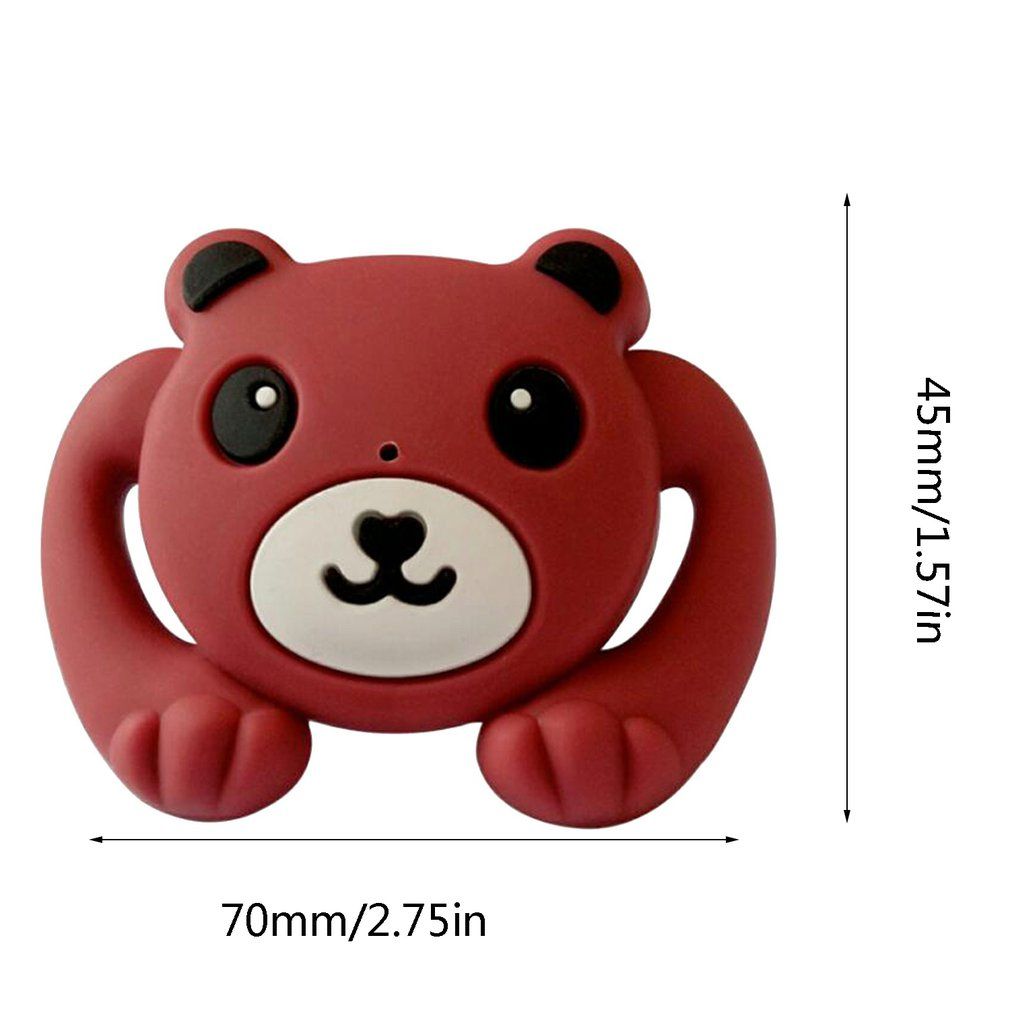 Baby Silicone Pacifier Funny Pacifier Rabbit Teeth Pacifier Beard Pacifier-brown-Brown Bear