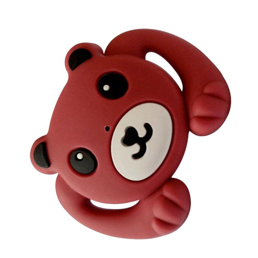 Baby Silicone Pacifier Funny Pacifier Rabbit Teeth Pacifier Beard Pacifier-brown-Brown Bear