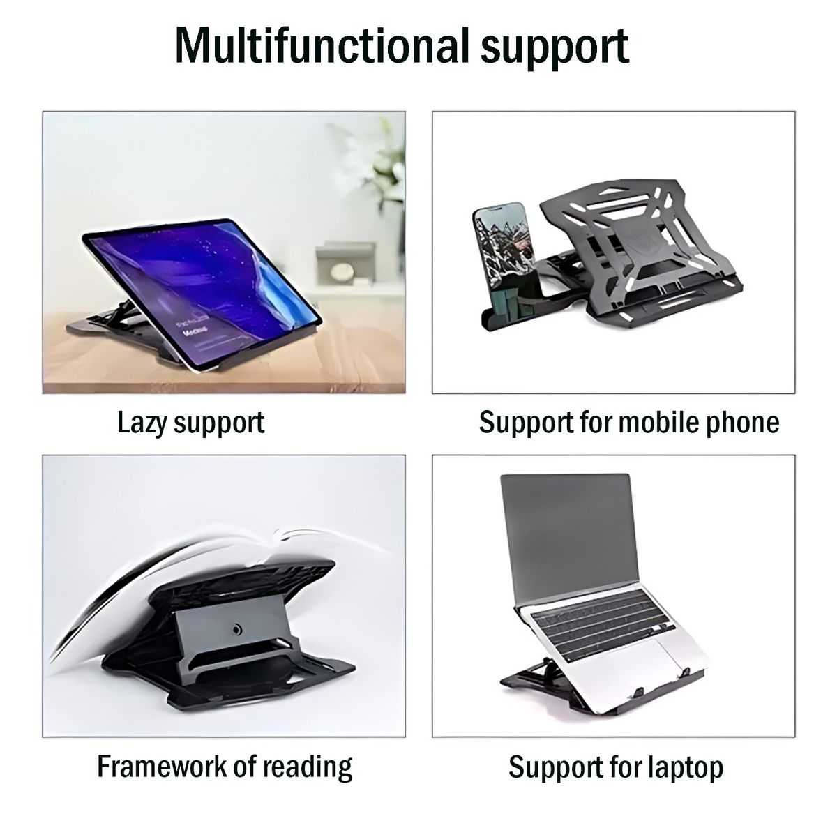 Portable Laptop Stand With Mobile Phone Support 2 In 1