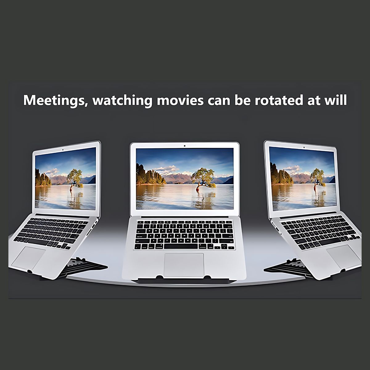 Portable Laptop Stand With Mobile Phone Support 2 In 1