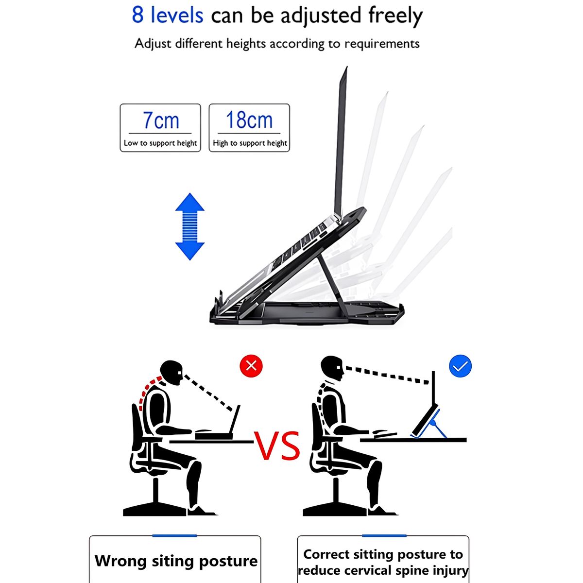 Portable Laptop Stand With Mobile Phone Support 2 In 1