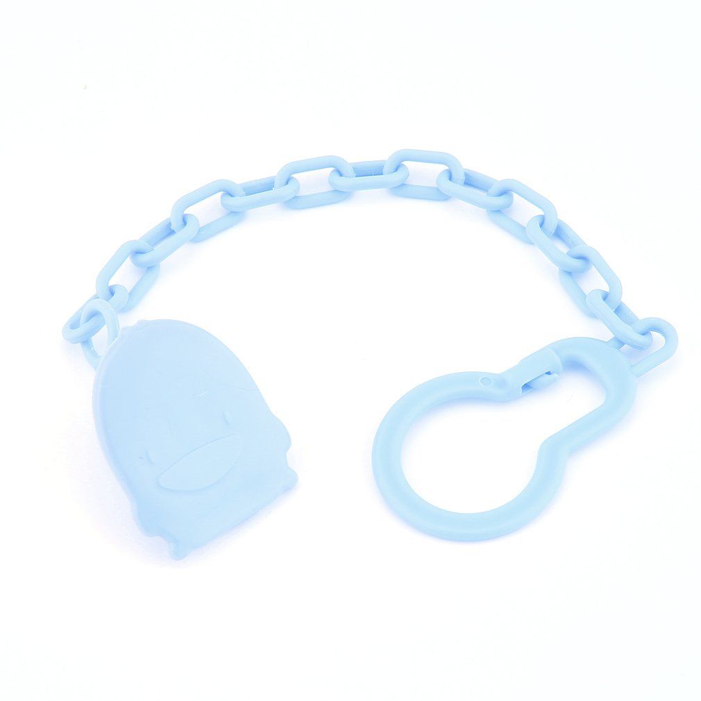 Baby Ni Le Pacifier Chain Clips Teether Feeding Milk Plastic-blue