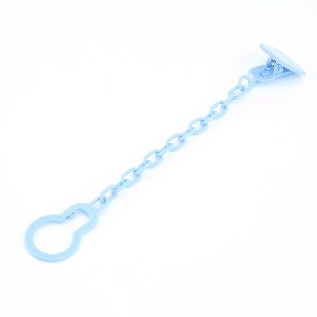Baby Ni Le Pacifier Chain Clips Teether Feeding Milk Plastic-blue