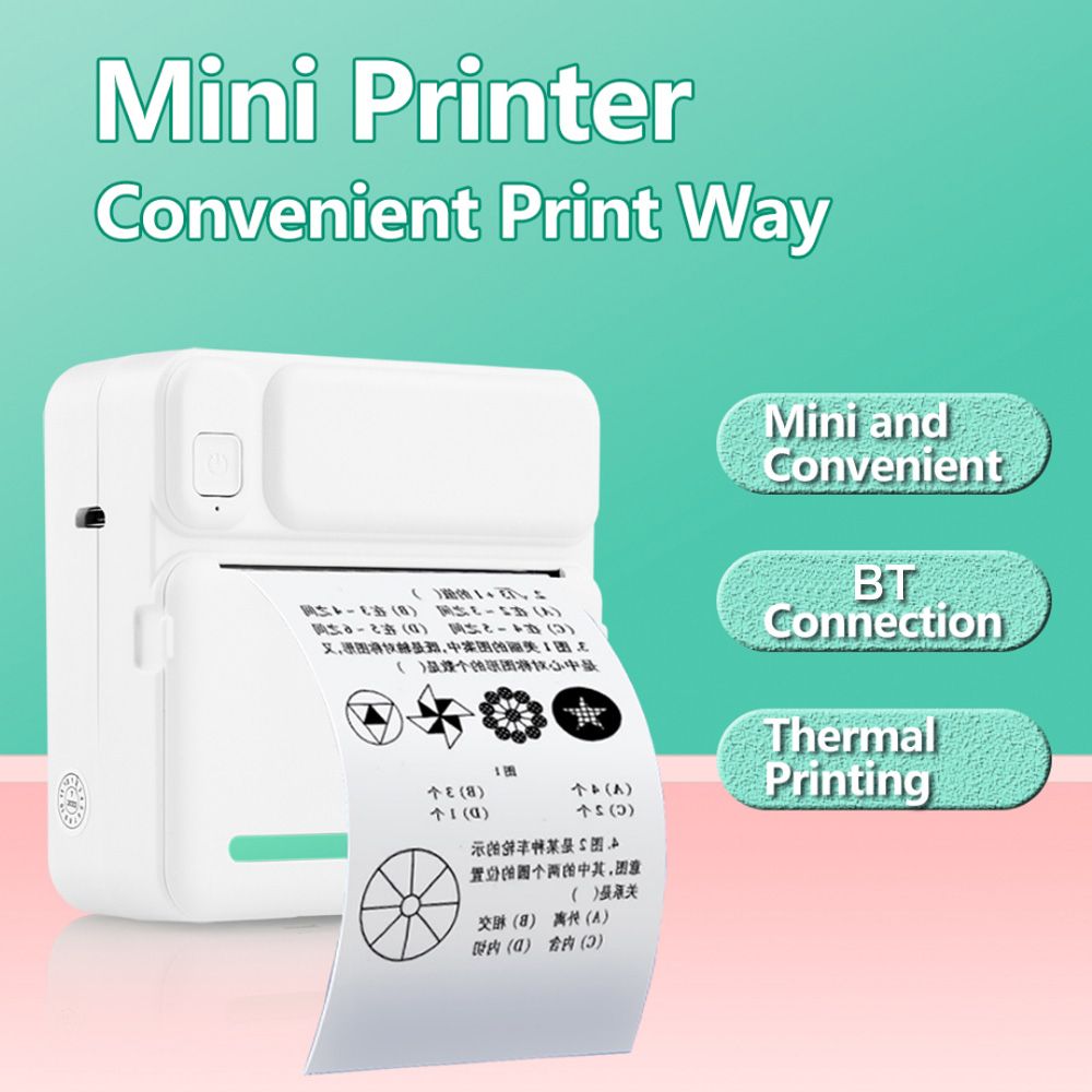 Portable Mini Printer Student Study Labels Thermal Printer