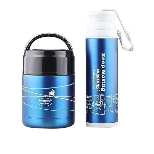 Food And Water Flask Combo - Blue