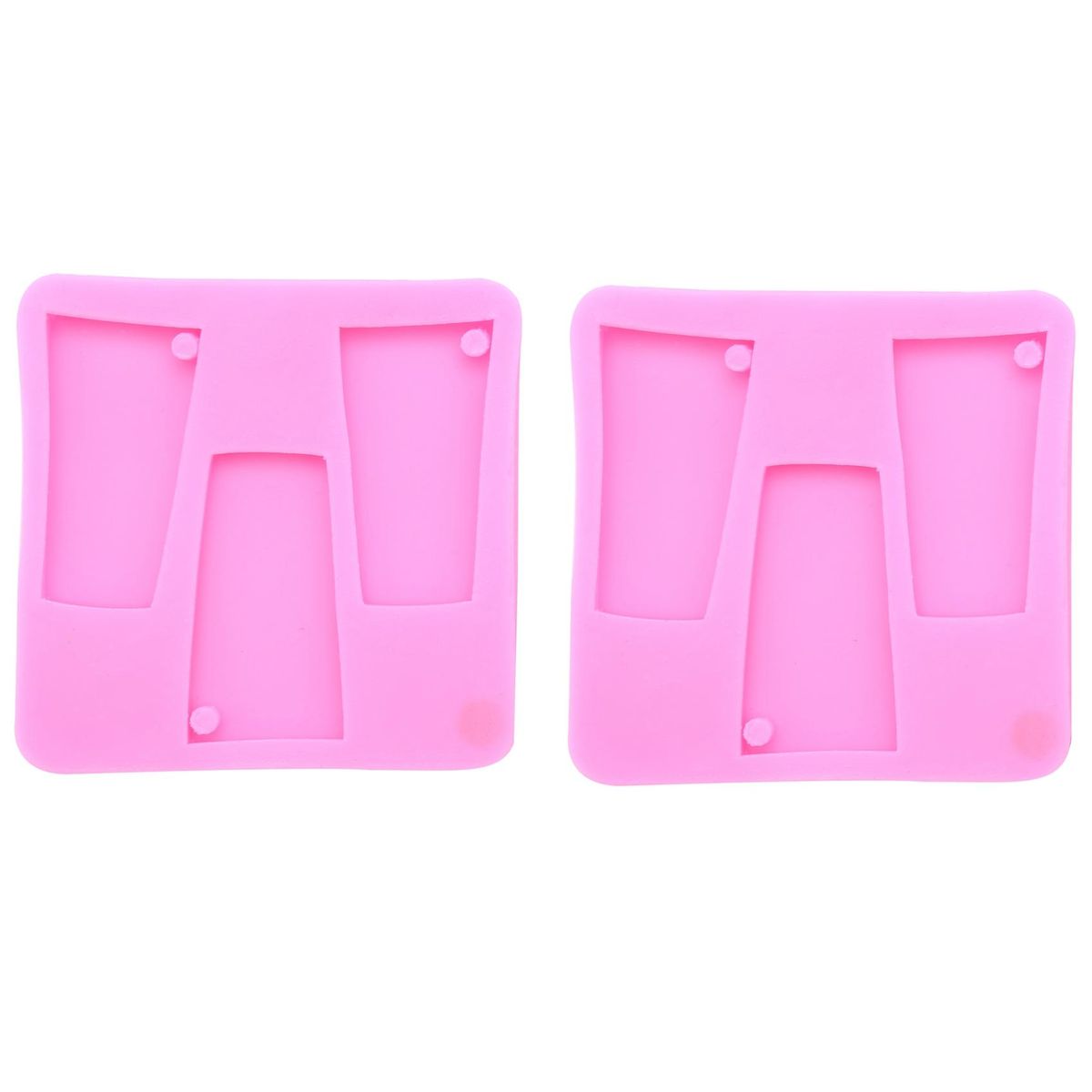2 Pieces Silicone Mold DIY Tumbler Cup Mold Set DIY Glossy Water Glass Shape for Key Chain Perforated Resin Clay Mold Crafts Tools with Hanging Holes for Craft Making