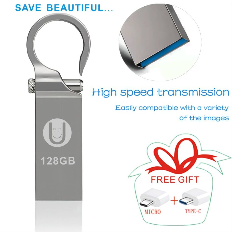 128GB Pendrive Flash  Metal High Speed For PC