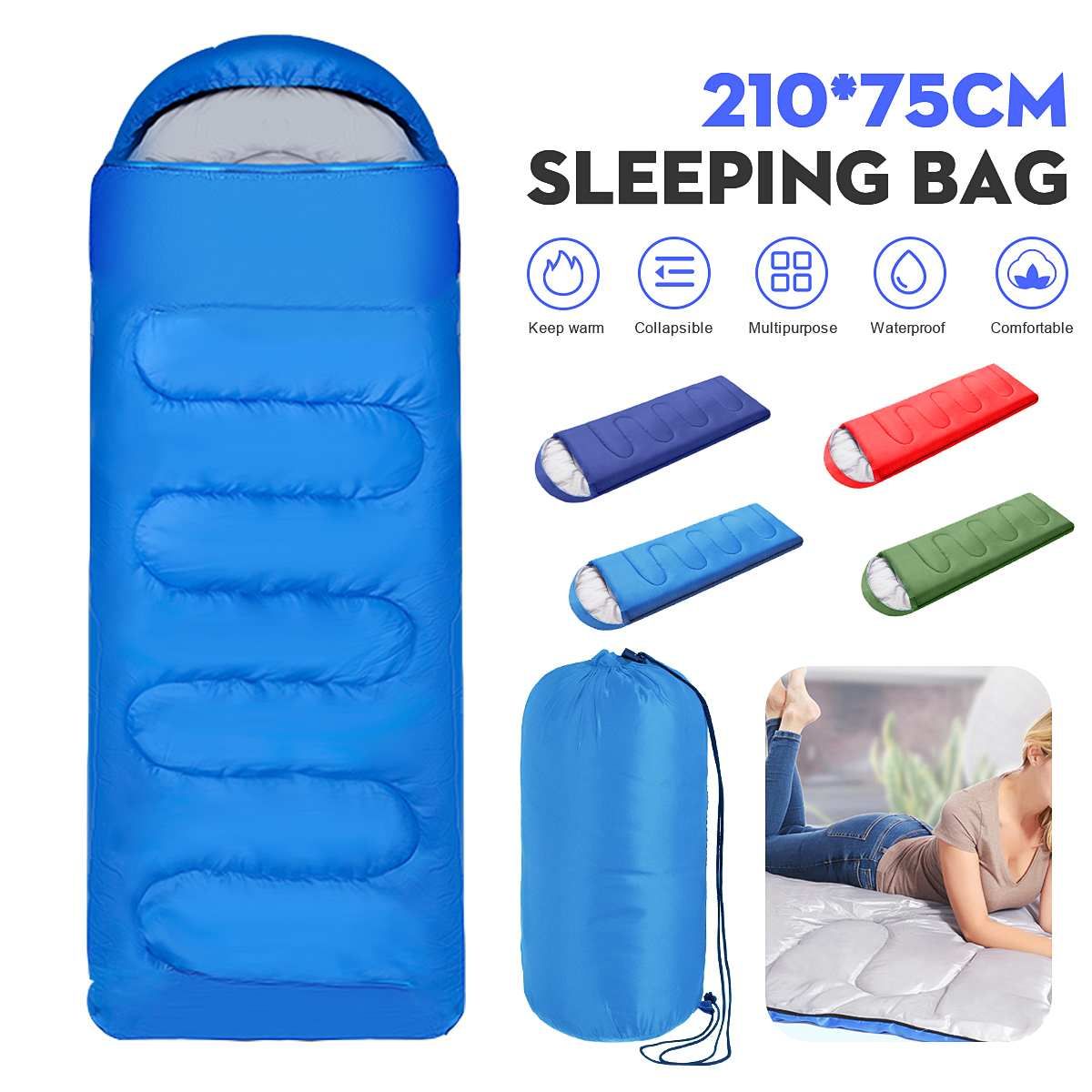 Summer Envelope Outdoor Camping Adult Sleeping Bag Portable