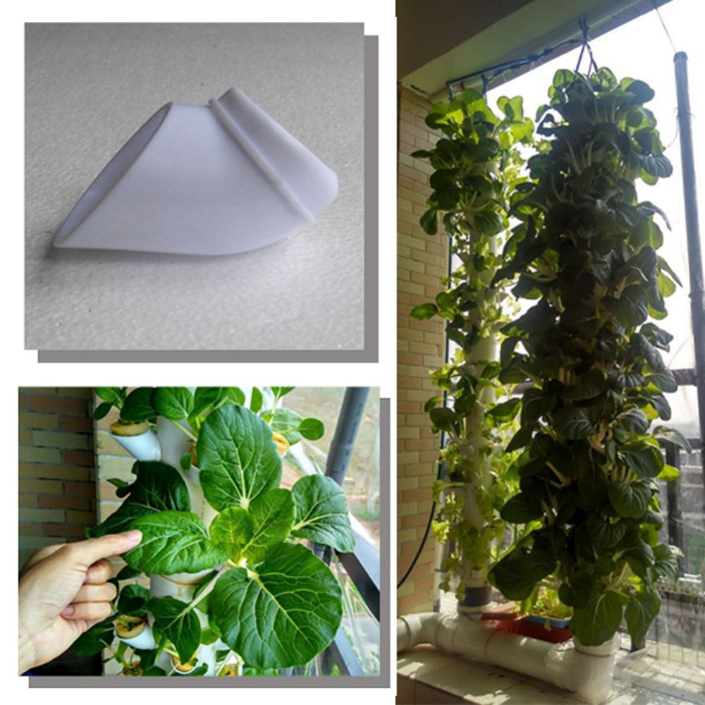 50 Pcs DIY Hydroponic Colonization Cups Flower Container Plant Grow Pot Cup Hydroponics Vertical Tower Plant Pots Accessories