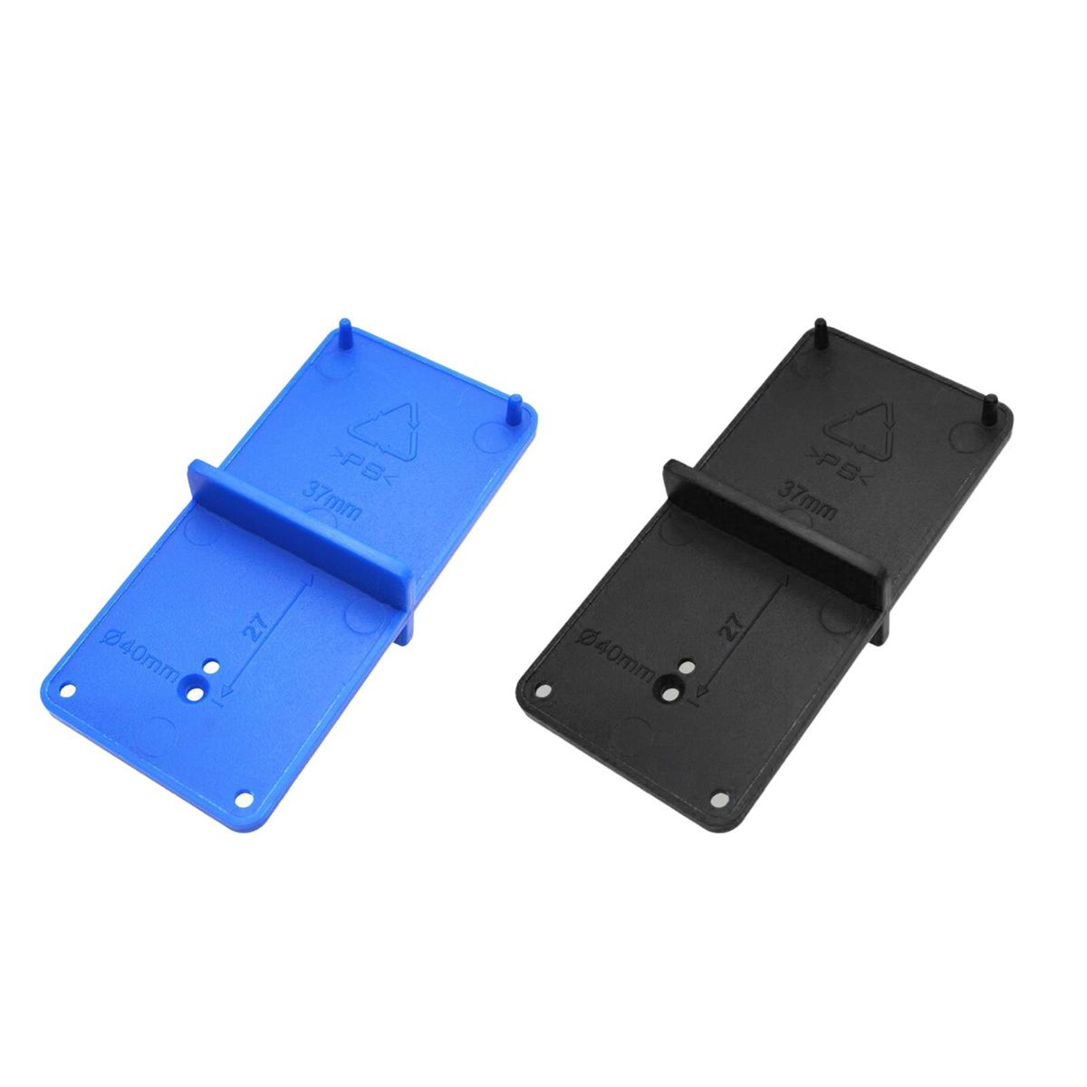 Hinge Hole Jig Template Woodworking Tool Blue