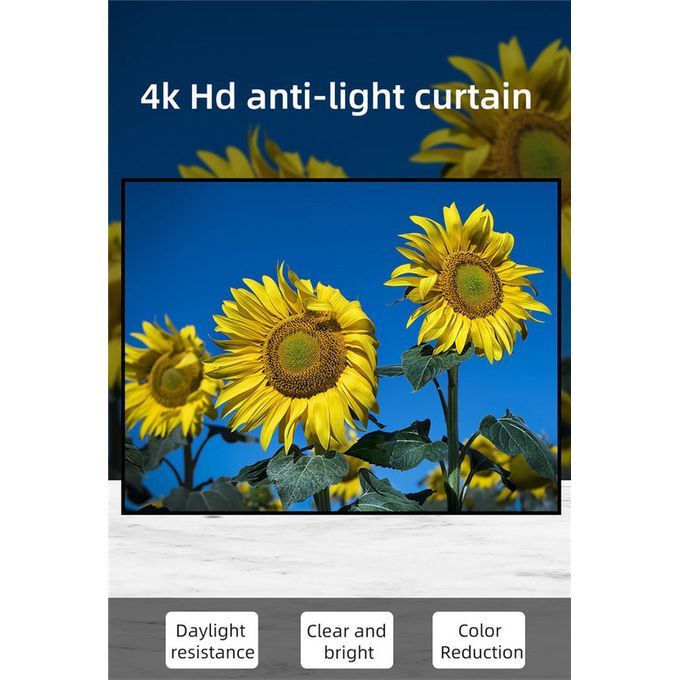 Anti-Light Reflective Projector Screen 30-130 Inch 16:9 Fabric Cloth Projection Screen