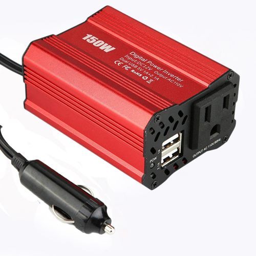 12V To 110V Converter Power Inverter Dual USB Output For Consoles TV