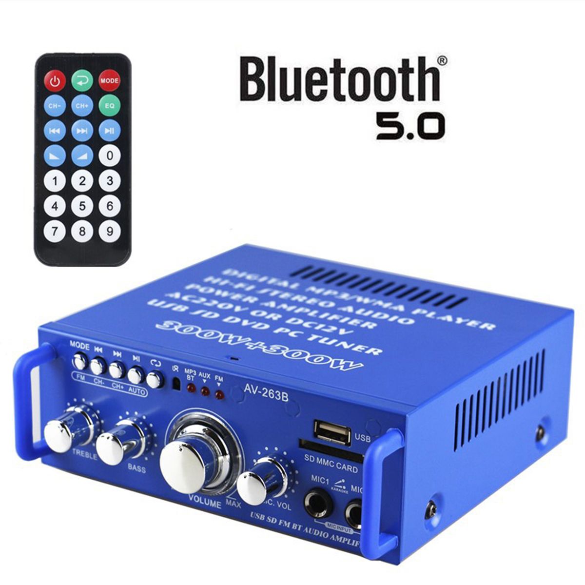 600W Mini Bluetooth Digital Audio Power Amplifier System
