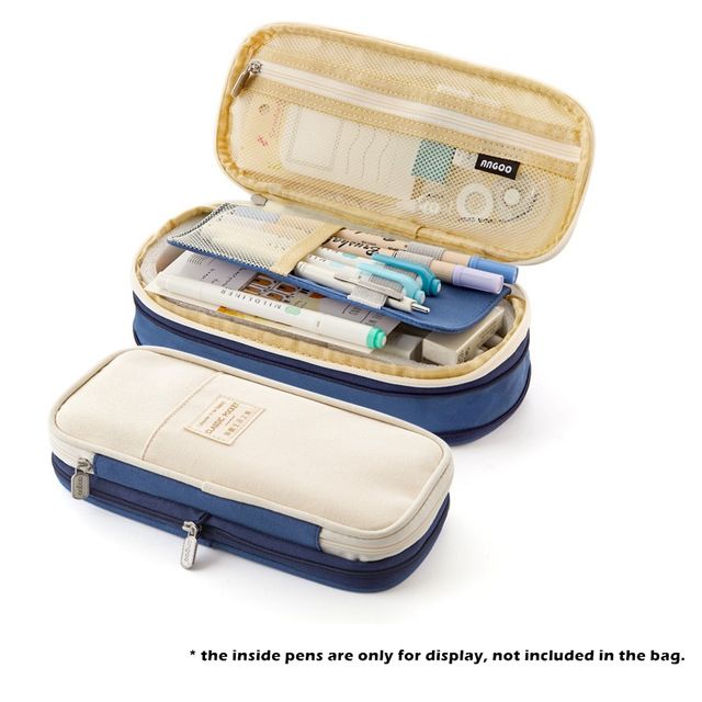 Angoo [c-Block] Classic Pocket Pen Pencil Case Fold Canvas