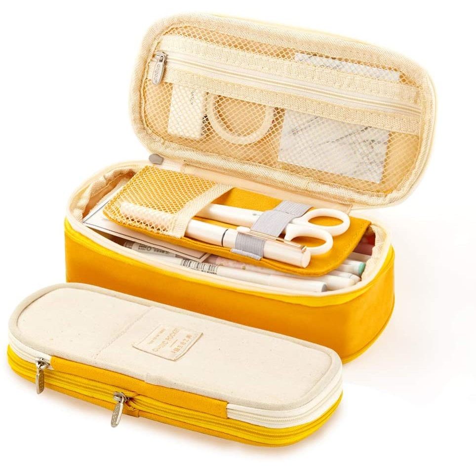 Angoo [c-Block] Classic Pocket Pen Pencil Case Fold Canvas