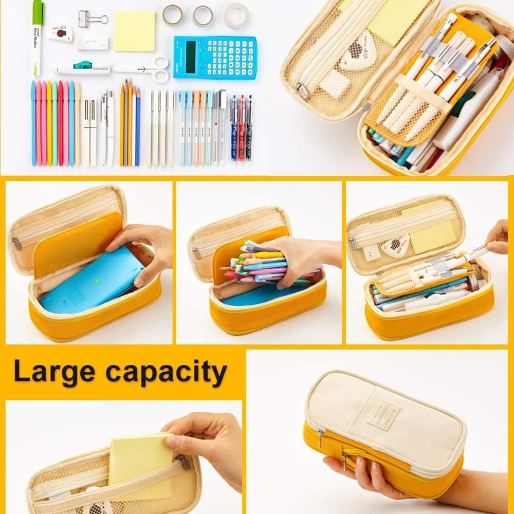 Angoo [c-Block] Classic Pocket Pen Pencil Case Fold Canvas
