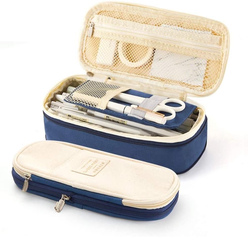 Angoo [c-Block] Classic Pocket Pen Pencil Case Fold Canvas