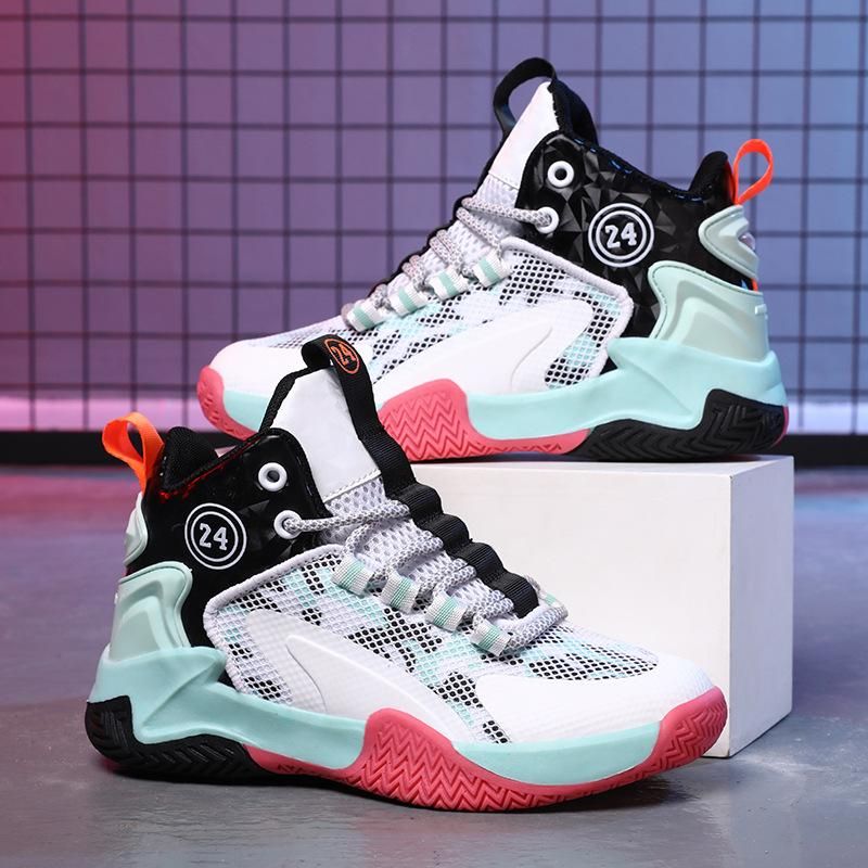 Boys basketball shoes non-slip sneakers Blue