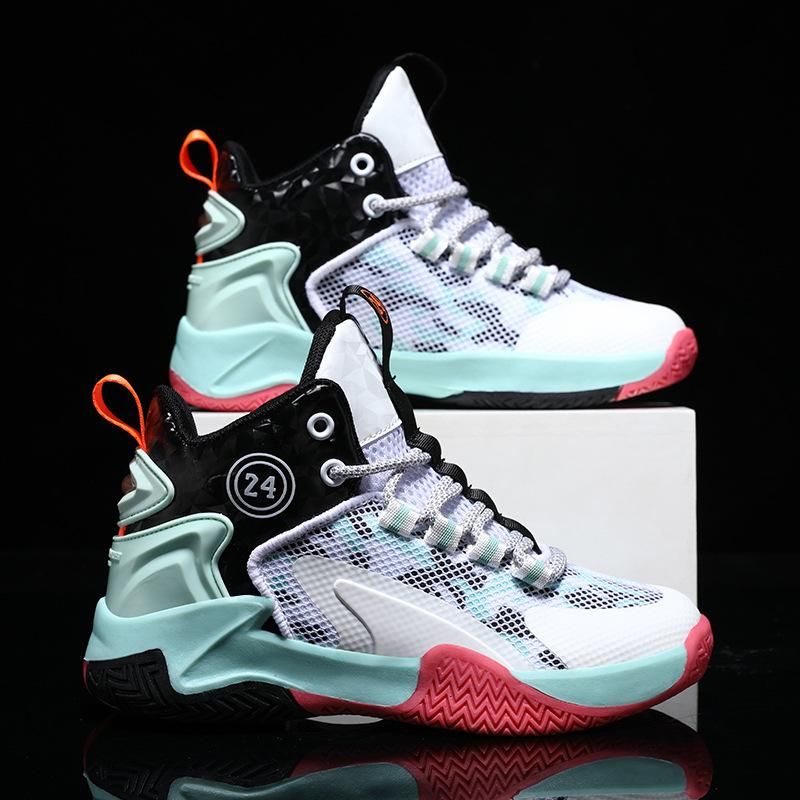 Boys basketball shoes non-slip sneakers Blue