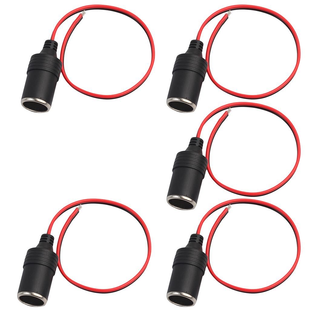 5Pack   Extension Cord Cable Heavy Duty 12V/24V Car Charger