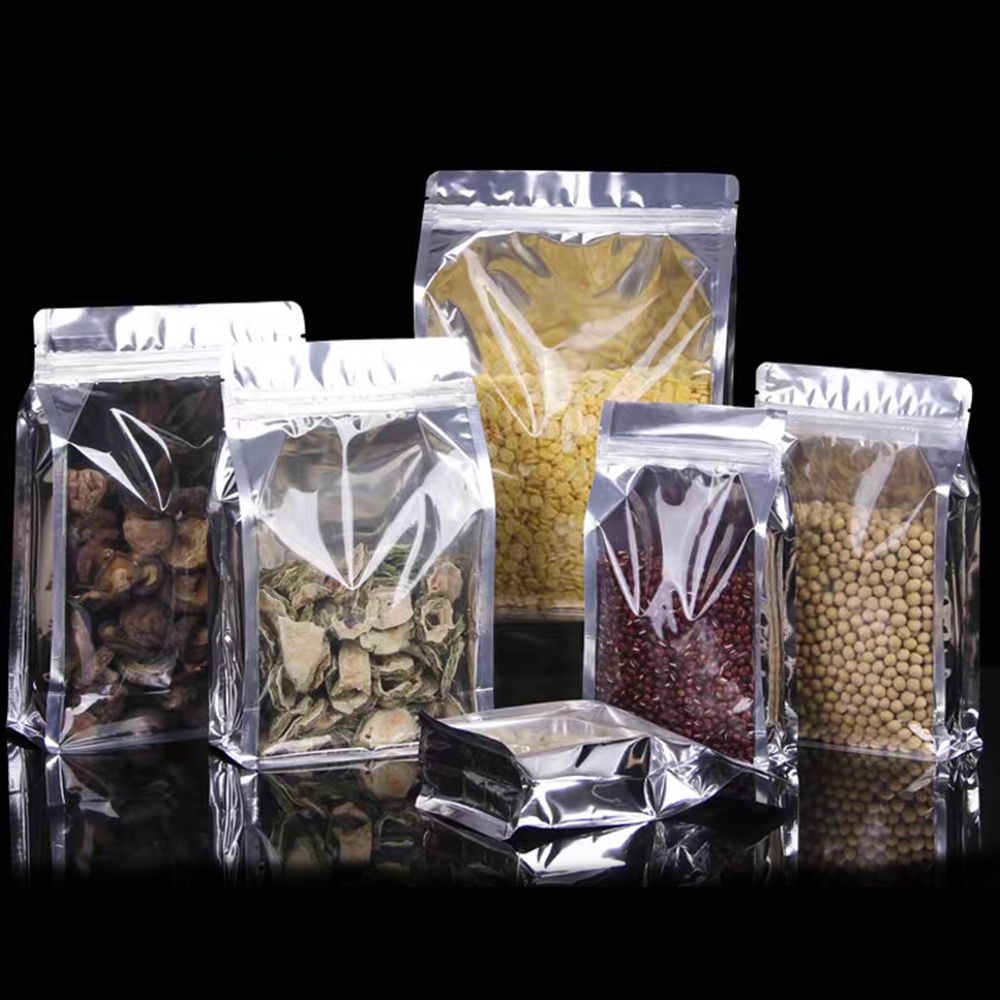 50 Pieces Side Gusset Self-Stand Ziplock Pouch