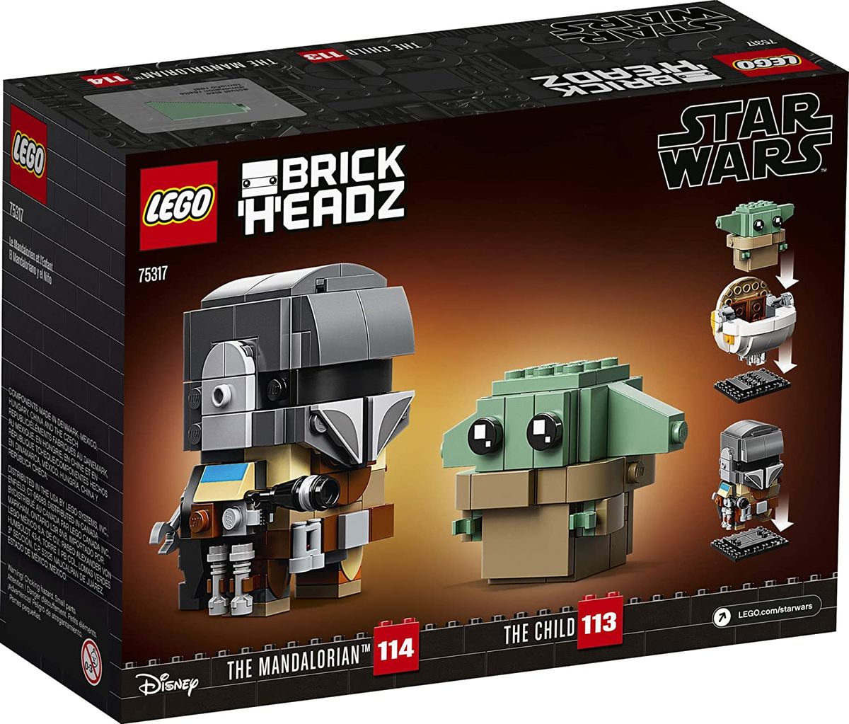 BrickHeadz Star Wars The Mandalorian & The Child 75317 Building Kit (295 Pieces)