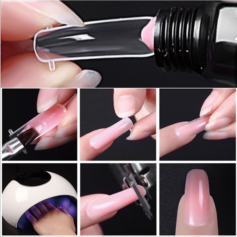 Nail Art Kit With Polygel Nail Varnish Nail Lamp Base&Top Coat Etc