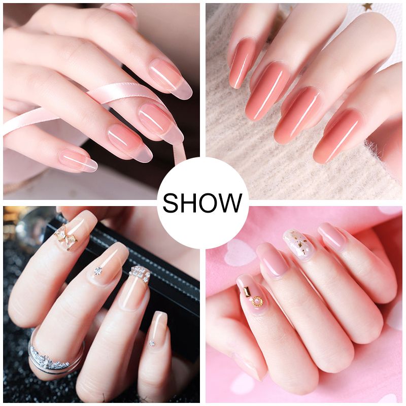 Nail Art Kit With Polygel Nail Varnish Nail Lamp Base&Top Coat Etc